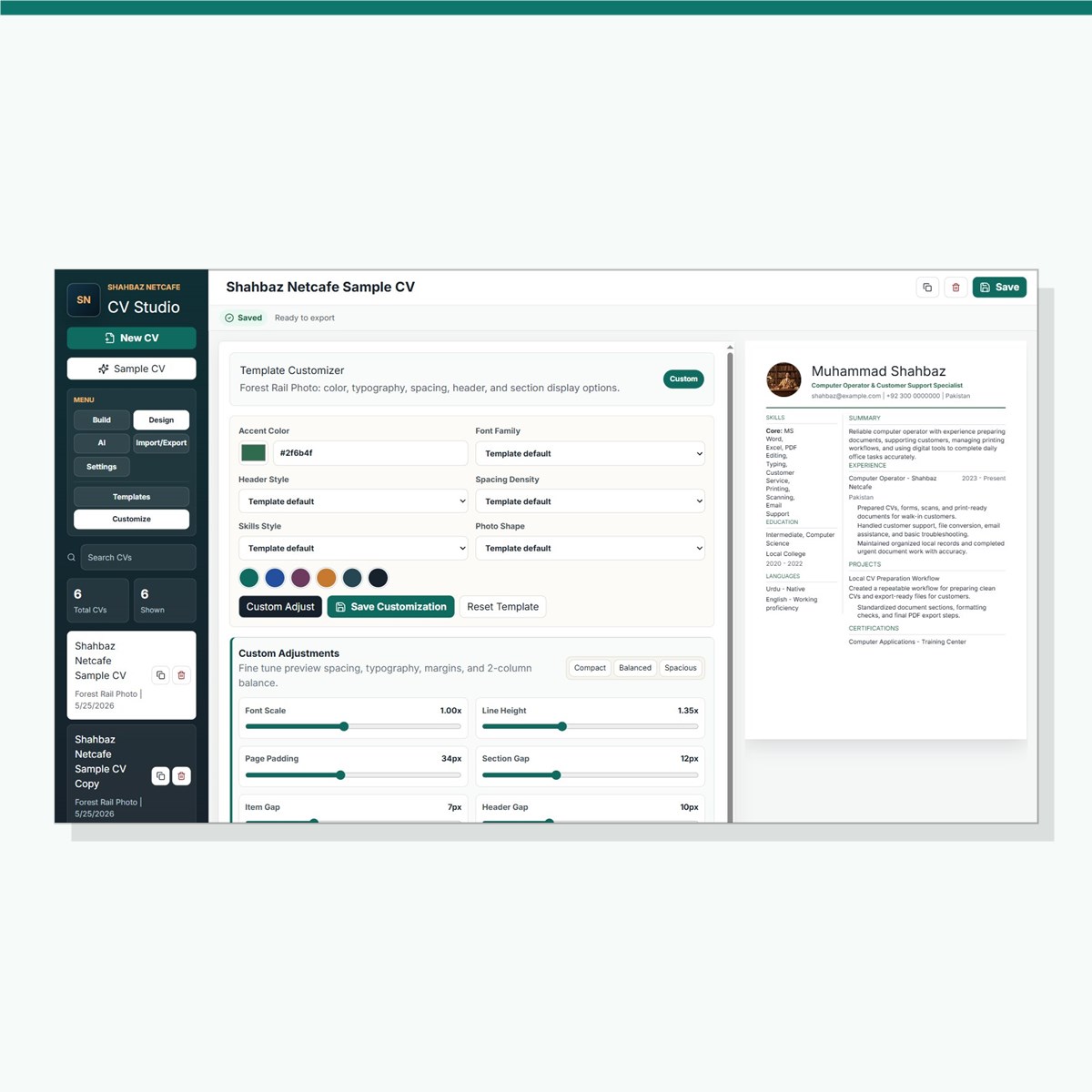 CV Maker Pro screenshot